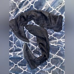 Knee high tie up boots